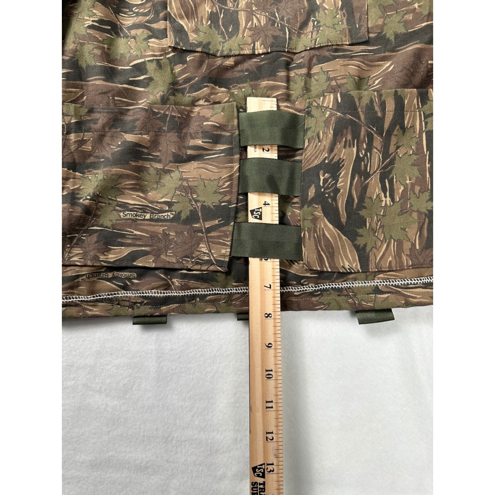 Smokey Branch Camo Cargo Utility Vest Men's Sleeveless Zip Up Pockets Hunting - Picture 12 of 12